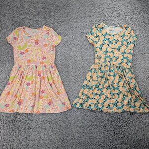 Lot of Peek Dress Girls 6-7 Floral Cap Sleeve Party Holiday Birthday x2 B